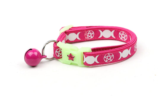 Witch's Familiar on Pink Cat Collar-0