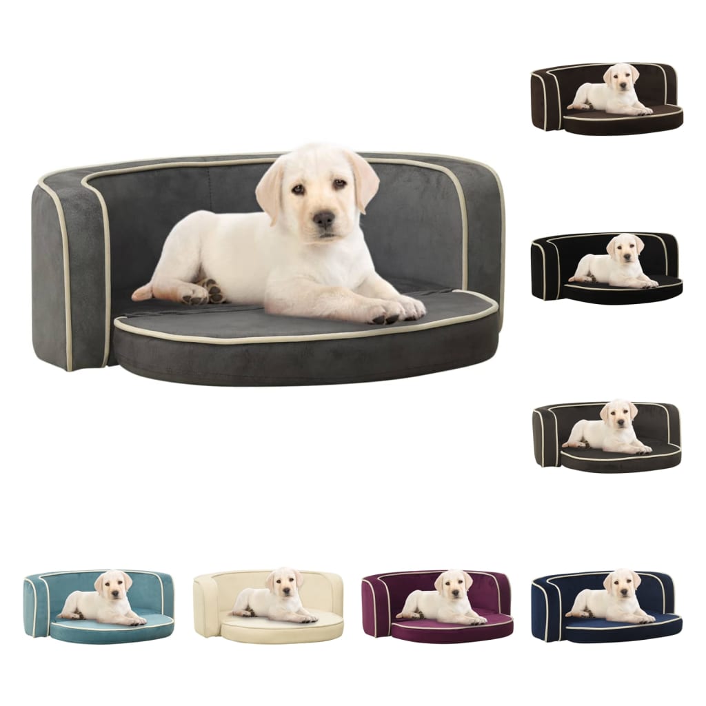 vidaXL Dog Bed Foldable Cat Sofa Dog Couch Pet Sofa Plush Washable Cushion-2