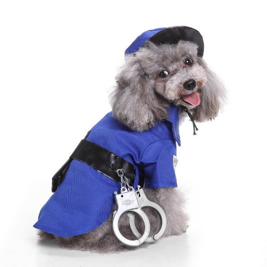 Funny Police Dog Halloween Costume Set-0