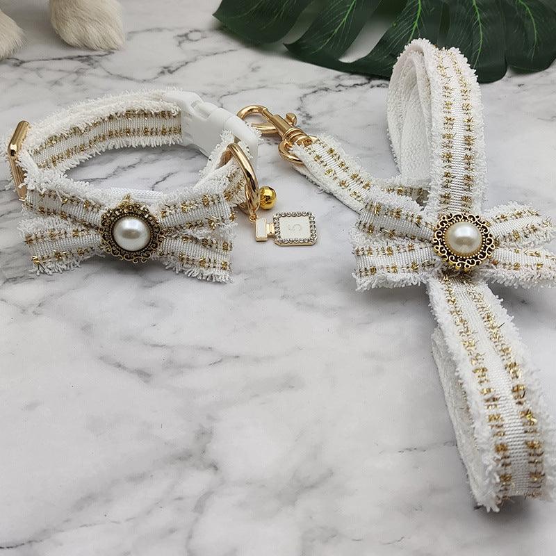 Striped Pet Collar Leash Set: Walk In Style With Your Furry Friend-3