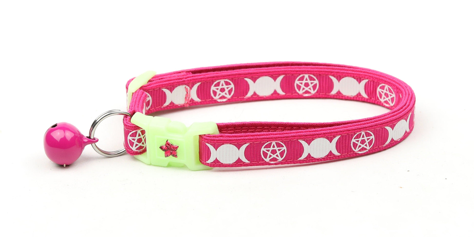 Witch's Familiar on Pink Cat Collar-3