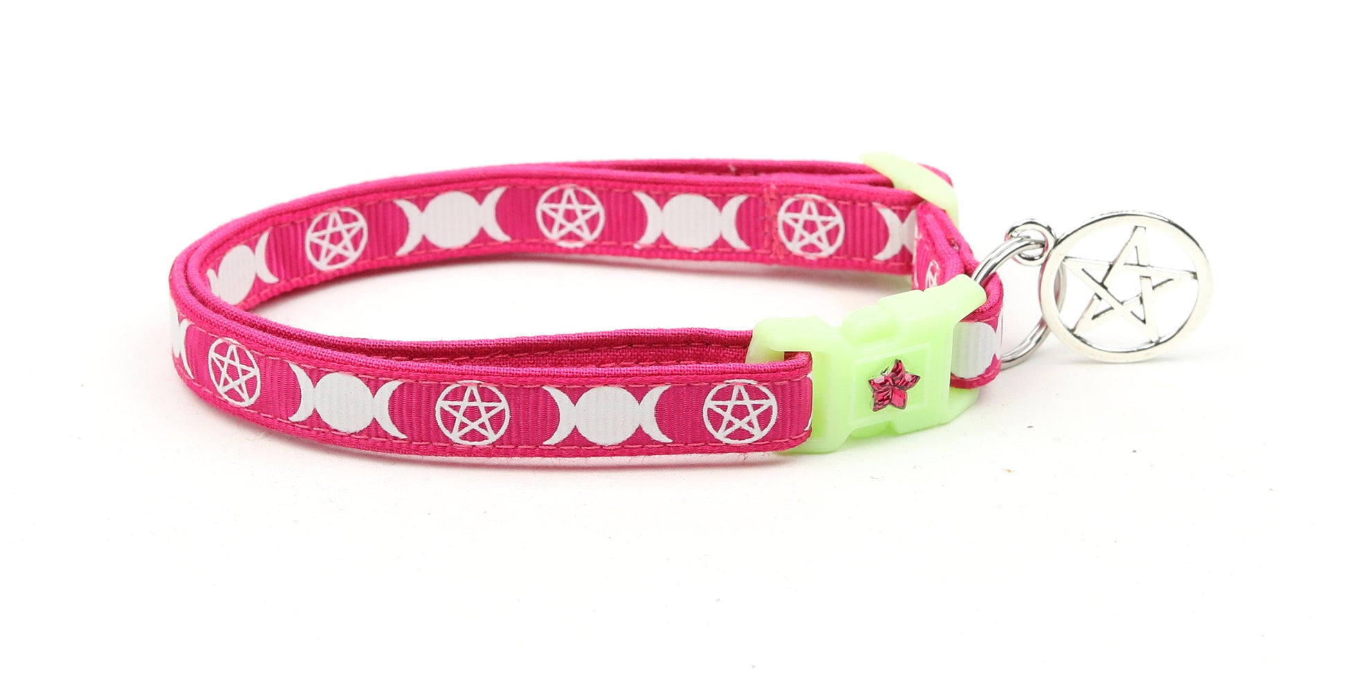 Witch's Familiar on Pink Cat Collar-4