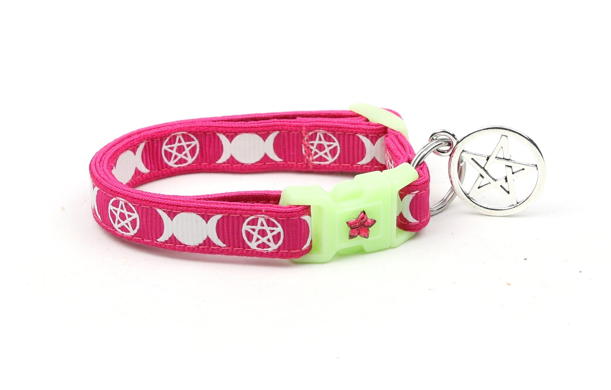Witch's Familiar on Pink Cat Collar-1